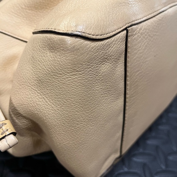 COACH COLETTE LG PEBBLED LEATHER STRIPE TOTE - Picture 9 of 10